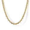 New Gabriel & Co. 24 Inch 2.85mm 14K Yellow Gold Men's Hollow Link Chain Necklace