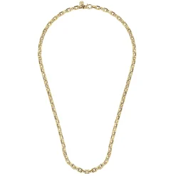 Best Gabriel & Co. 22 Inch 5.6mm 14K Yellow Gold Men's Solid Faceted Link Chain Necklace