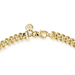 Outlet Gabriel & Co. 20 Inch 7mm 14K Yellow Gold Men's Solid Cuban Link Chain Necklace