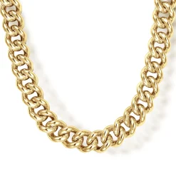 Outlet Gabriel & Co. 20 Inch 7mm 14K Yellow Gold Men's Solid Cuban Link Chain Necklace