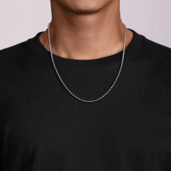 Best Gabriel & Co. 22 Inch 3mm 925 Sterling Silver Men's Hollow Ball Chain Necklace