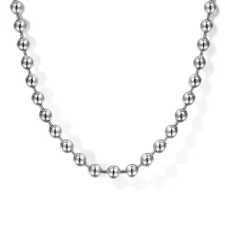 Best Gabriel & Co. 22 Inch 3mm 925 Sterling Silver Men's Hollow Ball Chain Necklace