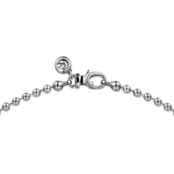 Gabriel & Co. 24 Inch 3mm 925 Sterling Silver Men's Hollow Ball Chain Necklace