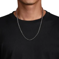 Hot Gabriel & Co. 24 Inch 3.2mm 925 Sterling Silver Men's Solid Wheat Chain Necklace