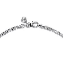 Hot Gabriel & Co. 24 Inch 3.2mm 925 Sterling Silver Men's Solid Wheat Chain Necklace