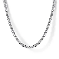 Hot Gabriel & Co. 22 Inch 2.85mm 925 Sterling Silver Men's Solid Link Chain Necklace