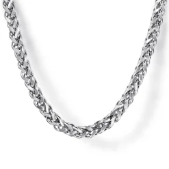 Gabriel & Co. 22 Inch 3.2mm 925 Sterling Silver Men's Solid Wheat Chain Necklace