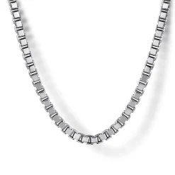 Hot Gabriel & Co. 22 Inch 2.5mm 925 Sterling Silver Men's Solid Box Chain Necklace