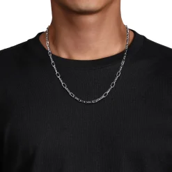 Discount Gabriel & Co. 22 Inch 6.10mm 925 Sterling Silver Men's Solid Figaro Chain Necklace