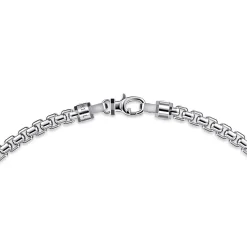 Sale Gabriel & Co. 22 Inch 5mm 925 Sterling Silver Men's Solid Round Box Chain Necklace