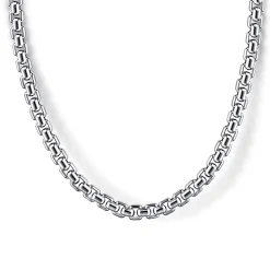 Discount Gabriel & Co. 22 Inch 3.5mm 925 Sterling Silver Men's Solid Round Box Chain Necklace