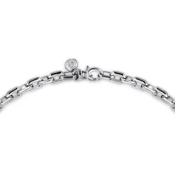 Discount Gabriel & Co. 20 Inch 5.6mm 925 Sterling Silver Men's Solid Faceted Link Chain Necklace