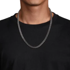 Hot Gabriel & Co. 24 Inch 7mm 925 Sterling Silver Men's Solid Diamond Cut Cuban Link Necklace