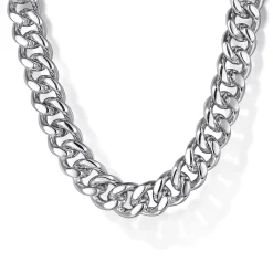 Hot Gabriel & Co. 20 Inch 7mm 925 Sterling Silver Men's Solid Diamond Cut Cuban Link Necklace