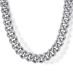 Sale Gabriel & Co. 24 Inch 7mm 925 Sterling Silver Men's Solid Cuban Link Chain Necklace