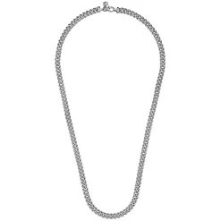Sale Gabriel & Co. 24 Inch 7mm 925 Sterling Silver Men's Solid Cuban Link Chain Necklace