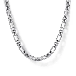 Online Gabriel & Co. 22 Inch 3mm 925 Sterling Silver Men's Solid Figaro Link Chain Necklace
