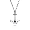 Discount Gabriel & Co. 22 Inch 925 Sterling Silver Anchor Pendant Necklace