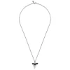 Outlet Gabriel & Co. 22 Inch 925 Sterling Silver Black Spinel Shark Tooth Pendant Necklace