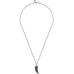Clearance Gabriel & Co. 22 Inch 925 Sterling Silver Black Spinel Horn Pendant Necklace