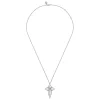Outlet Gabriel & Co. 20 inch 925 Sterling Silver Bujukan and White Sapphire Cross Pendant Necklace