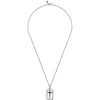 New Gabriel & Co. 22 Inch 925 Sterling Silver Cross Dog Tag Pendant Necklace