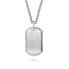 Discount Gabriel & Co. 22 Inch 925 Sterling Silver Dog Tag Pendant Necklace