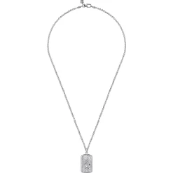 Discount Gabriel & Co. 22 Inch 925 Sterling Silver Saint Christopher Dog Tag Pendant Necklace