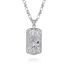 Clearance Gabriel & Co. 22 Inch 925 Sterling Silver Saint Christopher Dog Tag Pendant Necklace