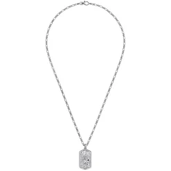 Clearance Gabriel & Co. 22 Inch 925 Sterling Silver Saint Christopher Dog Tag Pendant Necklace