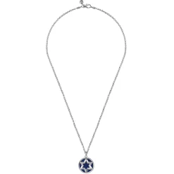 Best Gabriel & Co. 22 Inch 925 Sterling Silver Star of David Lapis Pendant Necklace