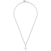 Sale Gabriel & Co. 22 Inch 925 Sterling Silver Twisted Rope Cross Pendant Necklace