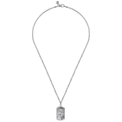 Online Gabriel & Co. 20 Inch 925 Sterling Silver Virgin Mary Jesus Pendant Necklace