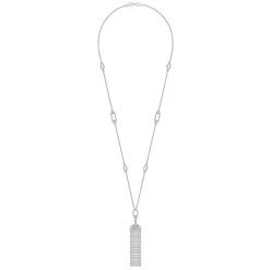 Outlet Gabriel & Co. 30 inch Vintage Inspired 18K White Gold Filigree and Diamond Tassel Pendant Necklace