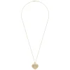 Clearance Gabriel & Co. 24 inch Vintage Inspired 14K Yellow Gold Heart Shaped Filigree Diamond Locket Necklace