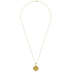 Outlet Gabriel & Co. 24 inch Vintage Inspired 14K Yellow Gold Filigree Diamond Locket Necklace
