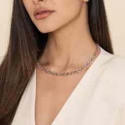 Gabriel & Co. Infinity - 14K Yellow Gold and 925 Sterling Silver Bujukan Infinity Link Chain Necklace