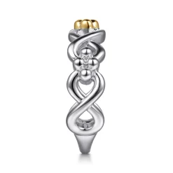 Outlet Gabriel & Co. Infinity - 14K Yellow Gold and 925 Sterling Silver Bujukan Infinity Ladie's Ring