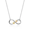 Discount Gabriel & Co. Infinity - 14K Yellow Gold and 925 Sterling Silver Infinity Heart Pendant Necklace