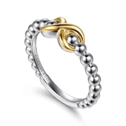 Online Gabriel & Co. Infinity - 14K Yellow Gold and 925 Sterling Silver Bujukan Infinity Ring