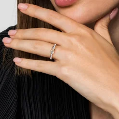 Online Gabriel & Co. Infinity - 14K Yellow Gold and 925 Sterling Silver Bujukan Infinity Ring