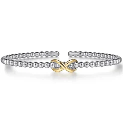 Gabriel & Co. Infinity - 14K Yellow Gold and 925 Sterling Silver Bujukan Infinity Cuff