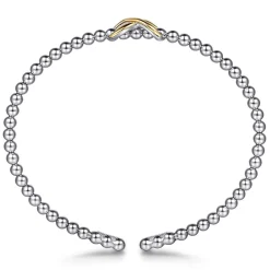Gabriel & Co. Infinity - 14K Yellow Gold and 925 Sterling Silver Bujukan Infinity Cuff