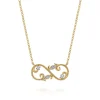 Gabriel & Co. Infinity - 14K Yellow Gold Diamond Infinity Floral Necklace