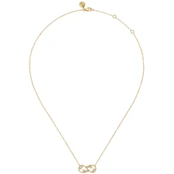Gabriel & Co. Infinity - 14K Yellow Gold Diamond Infinity Floral Necklace