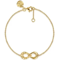 Gabriel & Co. Infinity - 14K Yellow Gold Diamond Cut Infinity Chain Bracelet