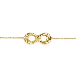 Gabriel & Co. Infinity - 14K Yellow Gold Diamond Cut Infinity Chain Bracelet