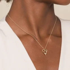 Outlet Gabriel & Co. Infinity - 14K Yellow Gold Heart Infinity Pendant Necklace