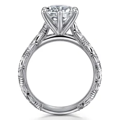 Sale Gabriel & Co. Isolde - 14K White Gold Round Solitaire Diamond Engagement Ring