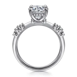 Outlet Gabriel & Co. Jaelyn - 14K White Gold Round Diamond Engagement Ring